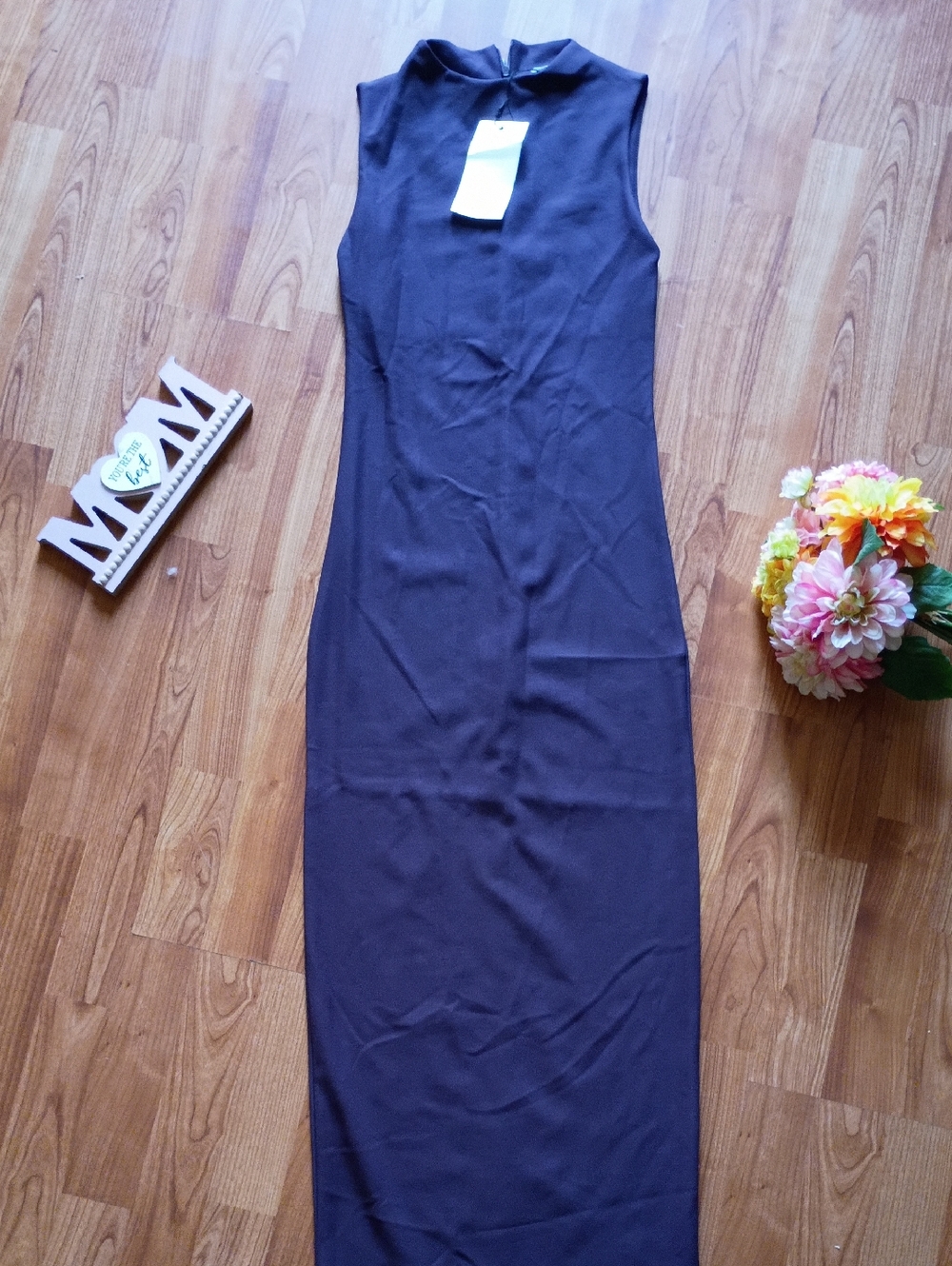 Zara Sleeveless Maxi Dress in Navy